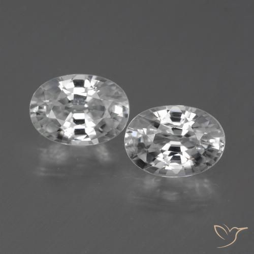 2.57ctw Natural Clear White Zircon, Oval, VS