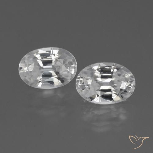 2.36ctw Natural White Zircon, Oval, VVS