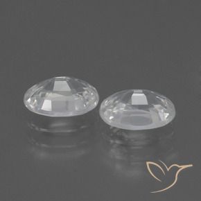 Zircon Gemstones in 7 x 5 mm (calibrated) Size for Sale, Zircon Stones in White Color