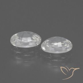 Zircon Gemstones in 7 x 5 mm (calibrated) Size for Sale, Zircon Stones in White Color