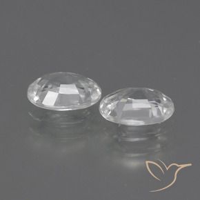 Zircon Gemstones in 7 x 5 mm (calibrated) Size for Sale, Zircon Stones in White Color
