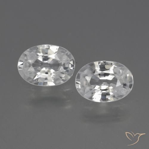 2,25 ct weißer Zirkon, 7,1 x 5,1 mm Ovalschliff aus Kambodscha, Photo A