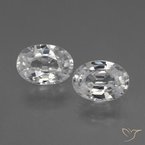 2.41ctw Natural White Zircon, Oval, VVS