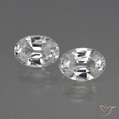 Blanco Circón Gema - 1.2ct Forma ovalada (ID: 440680)