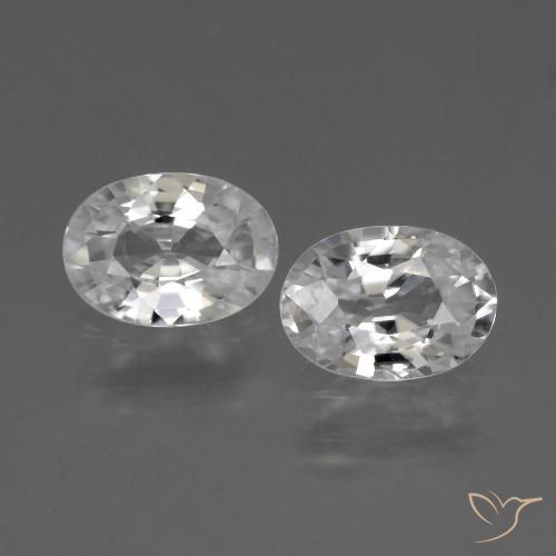 2.27ctw Natural White Zircon, Oval, VVS