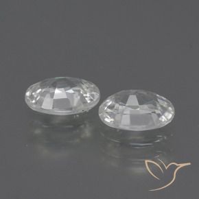 Zircon Gemstones in 7 x 5 mm (calibrated) Size for Sale, Zircon Stones in White Color