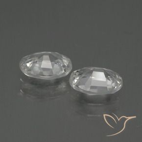 Zircon Gemstones in 7 x 5 mm (calibrated) Size for Sale, Zircon Stones in White Color