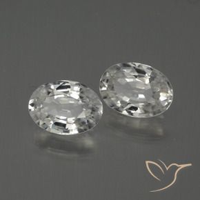 2.10 ctw White Zircon Stones, Natural Zircon in Oval Facet Shape for Sale
