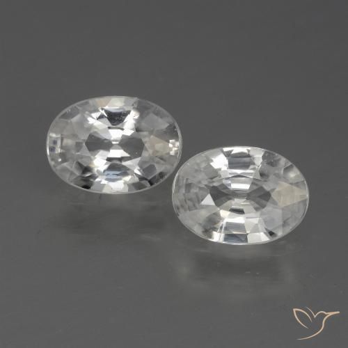 2.31ctw Natural White Zircon, Oval, VVS-VS