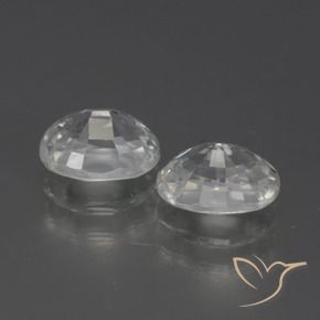 Zircon Gemstones in 7 x 5 mm (calibrated) Size for Sale, Zircon Stones in White Color
