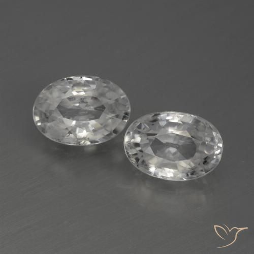 2.53ctw Natural White Zircon, Oval, VS