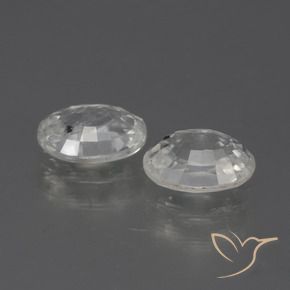 Zircon Gemstones in 7 x 5 mm (calibrated) Size for Sale, Zircon Stones in White Color