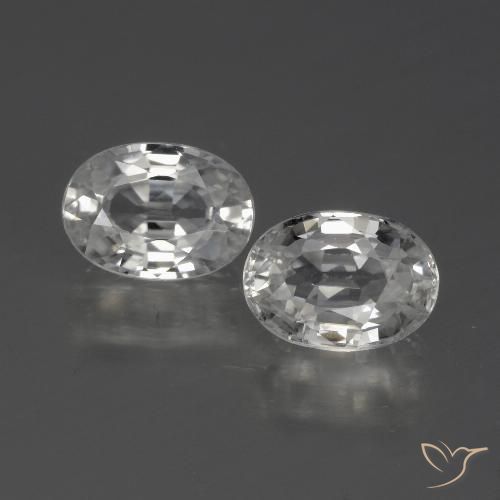 2.68ctw Natural White Zircon, Oval, VVS