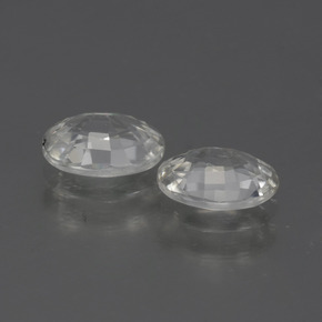 Zircon Gemstones in 7 x 5 mm (calibrated) Size for Sale, Zircon Stones in White Color