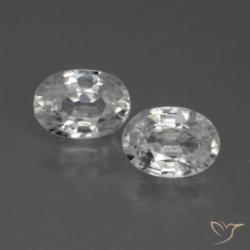 2.30ctw Natural White Zircon, Oval, VS