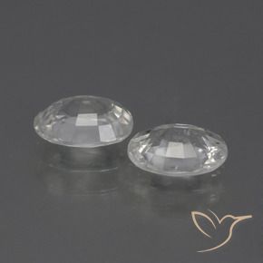 Zircon Gemstones in 7 x 5 mm (calibrated) Size for Sale, Zircon Stones in White Color