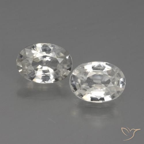 2.15ctw Natural White Zircon, Oval, VS