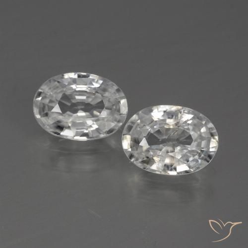 2.29ctw Natural White Zircon, Oval, VS