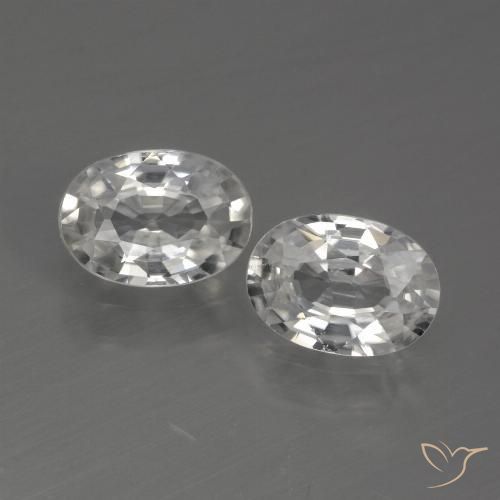 2.39ctw Natural White Zircon, Oval, VVS-VS