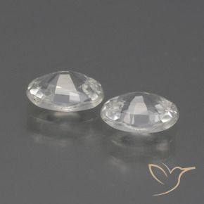 Zircon Gemstones in 7 x 5 mm (calibrated) Size for Sale, Zircon Stones in White Color