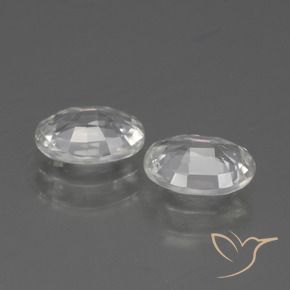 Zircon Gemstones in 7 x 5 mm (calibrated) Size for Sale, Zircon Stones in White Color