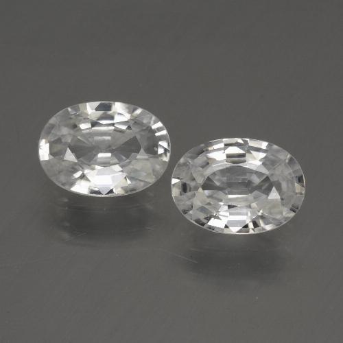 White Zircon Gem - 1.1ct Oval Facet (ID: 440806)