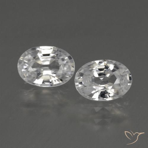 2.48 ct White Zircon, 7 x 5.1 mm Oval Cut From Cambodia, Photo A