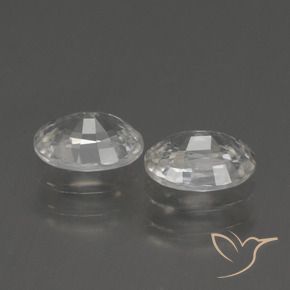 Zircon Gemstones in 7 x 5 mm (calibrated) Size for Sale, Zircon Stones in White Color
