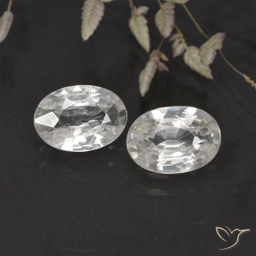 2.09ctw Natural White Zircon, Oval, VS, Photo A