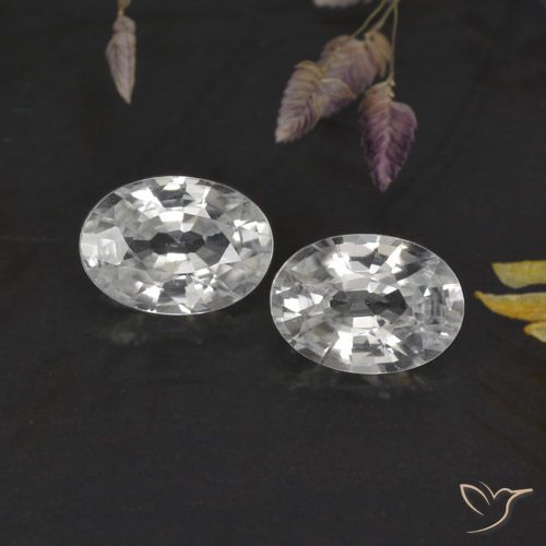 2.42ctw Natural White Zircon, Oval, VVS