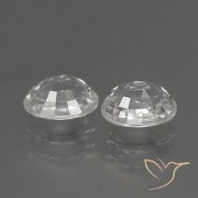Zircon Gemstones in 7 x 5 mm (calibrated) Size for Sale, Zircon Stones in White Color