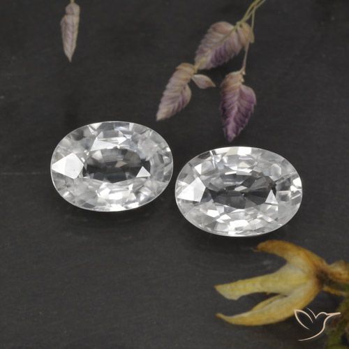 2.28ctw Natural White Zircon, Oval, VVS-VS