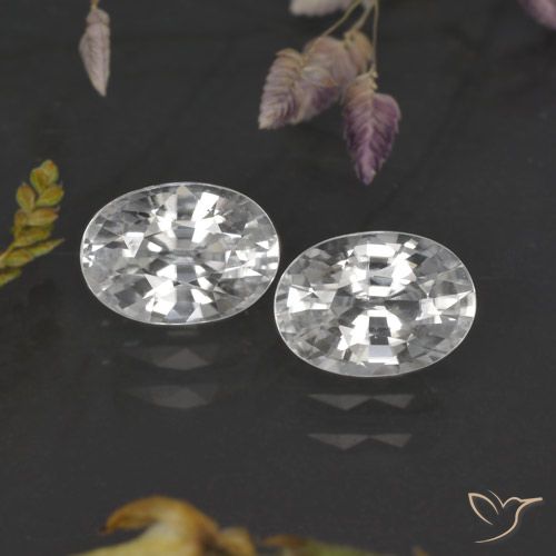 2.63ctw Natural White Zircon, Oval, VVS-VS