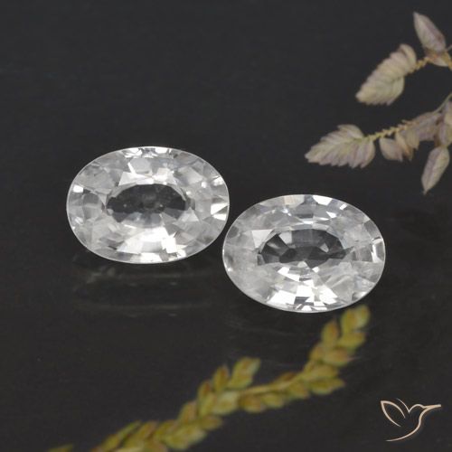 2.41ctw Natural White Zircon, Oval, VVS