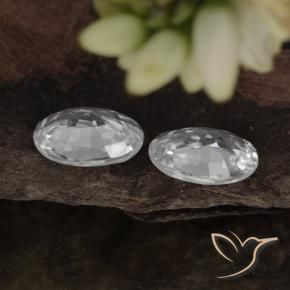 Zircon Gemstones in 7 x 5 mm (calibrated) Size for Sale, Zircon Stones in White Color