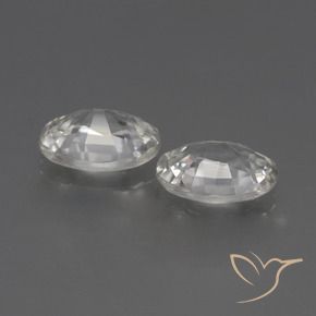 Zircon Gemstones in 7.3 x 5.2 mm Size for Sale, Zircon Stones in White Color