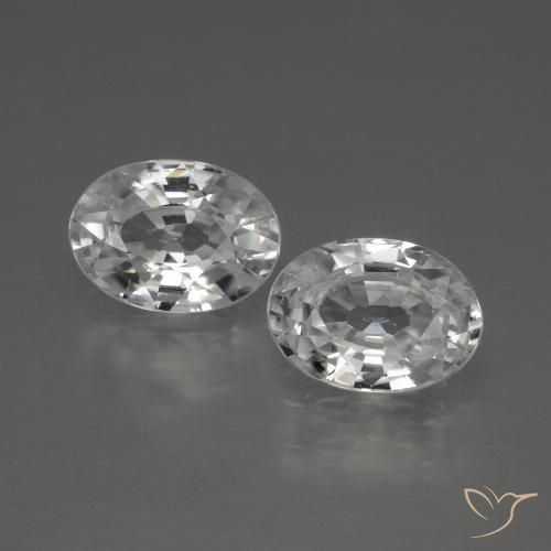 2.49ctw Natural White Zircon, Oval, VVS