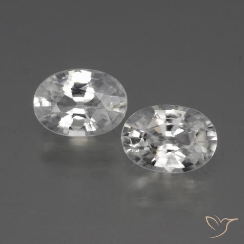 2.32ctw Natural White Zircon, Oval, VVS