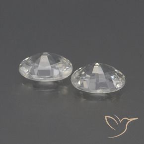Zircon Gemstones in 7 x 5 mm (calibrated) Size for Sale, Zircon Stones in White Color