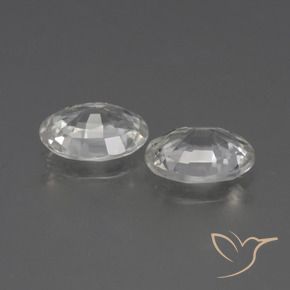 Zircon Gemstones in 7 x 5 mm (calibrated) Size for Sale, Zircon Stones in White Color