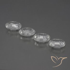Zircon Gemstones in 7 x 5 mm (calibrated) Size for Sale, Zircon Stones in Clear White Color