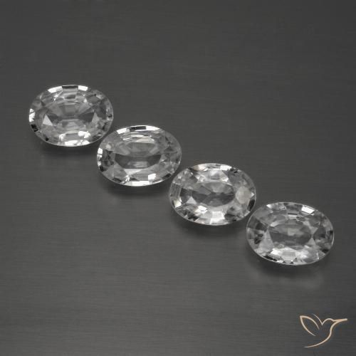 4.11ctw Natural Clear White Zircon, Oval, VVS-VS, Photo A