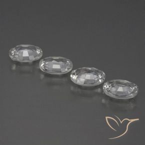 Zircon Gemstones in 7 x 5 mm (calibrated) Size for Sale, Zircon Stones in Clear White Color