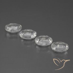Zircon Gemstones in 7 x 5 mm (calibrated) Size for Sale, Zircon Stones in Clear White Color