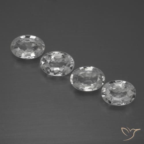 4.17ctw Natural Clear White Zircon, Oval, VVS, Photo A