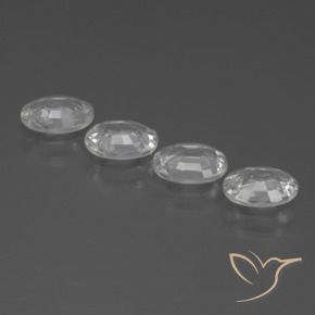Zircon Gemstones in 7 x 5 mm (calibrated) Size for Sale, Zircon Stones in Clear White Color