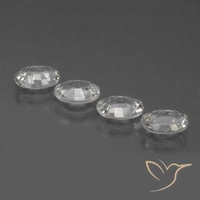 Zircon Gemstones in 7 x 5 mm (calibrated) Size for Sale, Zircon Stones in Clear White Color