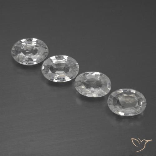 3.66ctw Natural Clear White Zircon, Oval, VS