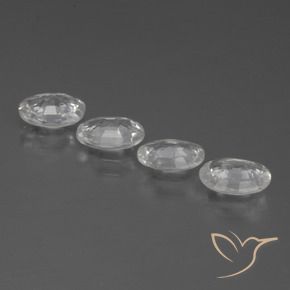 Zircon Gemstones in 7 x 5 mm (calibrated) Size for Sale, Zircon Stones in Clear White Color