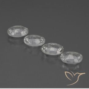 Zircon Gemstones in 7 x 5 mm (calibrated) Size for Sale, Zircon Stones in White Color